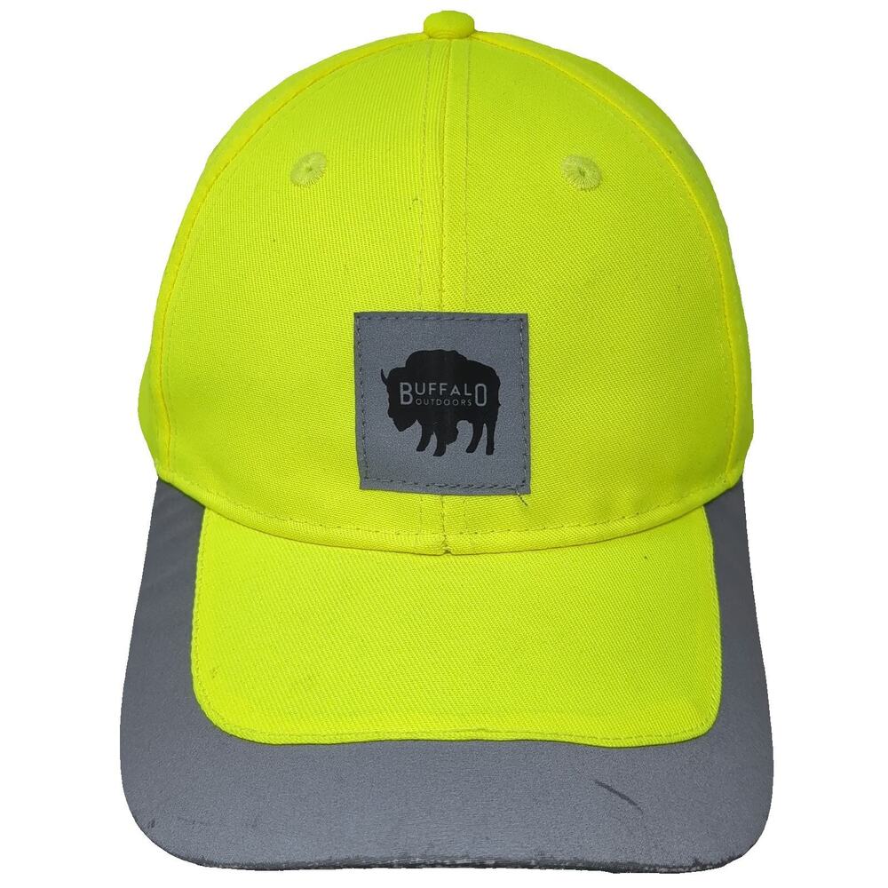 Buffalo Outdoors Baseball Cap Green One Size High Vis Reflective Strapback Hat